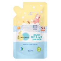 Lamoon ع Һ м ᡹Ԥ Organic Baby Body & Hair Wash Refill 220ml. اտ