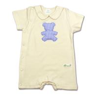 Babymio เสื้อผ้าเด็กอ่อน บอดี้สูท ลายหมี ออร์แกนิค คอตตอน Short Sleeved Romper (Bear) Organic Cotton 