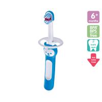  MAM Baby's Brush แปรงสีฟันสำหรับเด็ก พร้อมที่กันแปรงลงคอ 6m+ (มี 2 สี)
