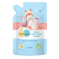 Lamoon ละมุน น้ำยา ล้างขวดนม ออร์แกนิค Organic Baby Bottle Cleanser Refill 450ml.