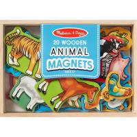 Melissa and Doug แม่เหล็กรูปสัตว์ Wooden Animal Magnets Set 20 Pcs