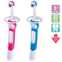 MAM Baby's Brush แปรงสีฟันสำหรับเด็ก พร้อมที่กันแปรงลงคอ (มี 2 สี)