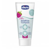Chicco ยาสีฟัน กลิ่นสตรอเบอรี่ 1-5y Toothpaste Strawberry Flavour 50ml. (Made in Italy)
