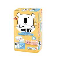  Baby Moby ผ้าอ้อมสำเร็จรูป ชนิดเทป สำหรับเด็กแรกเกิด Diaper Tape Size Newborn 0-5 kg. (40 ชิ้น)